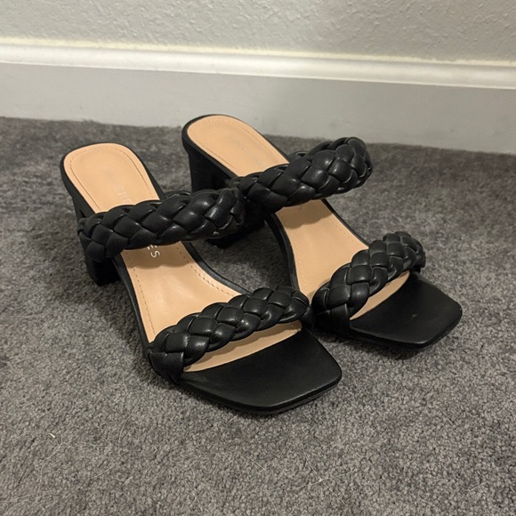 Sincerely Jules Black Braided Heels - Picture 1 of 5
